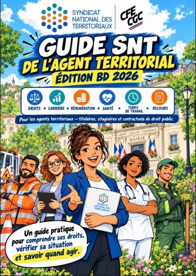 Couverture du guide SNT de l’agent territorial, édition BD 2026